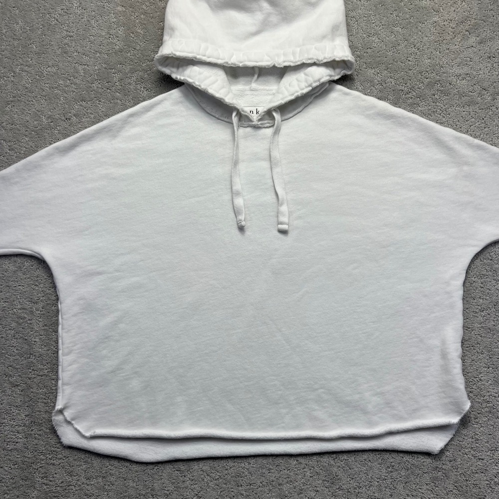 Frank & Eileen Hoodie Womens Small White Tee Lab Terry Sweatshirt Kane Capelet - Picture 2 of 15